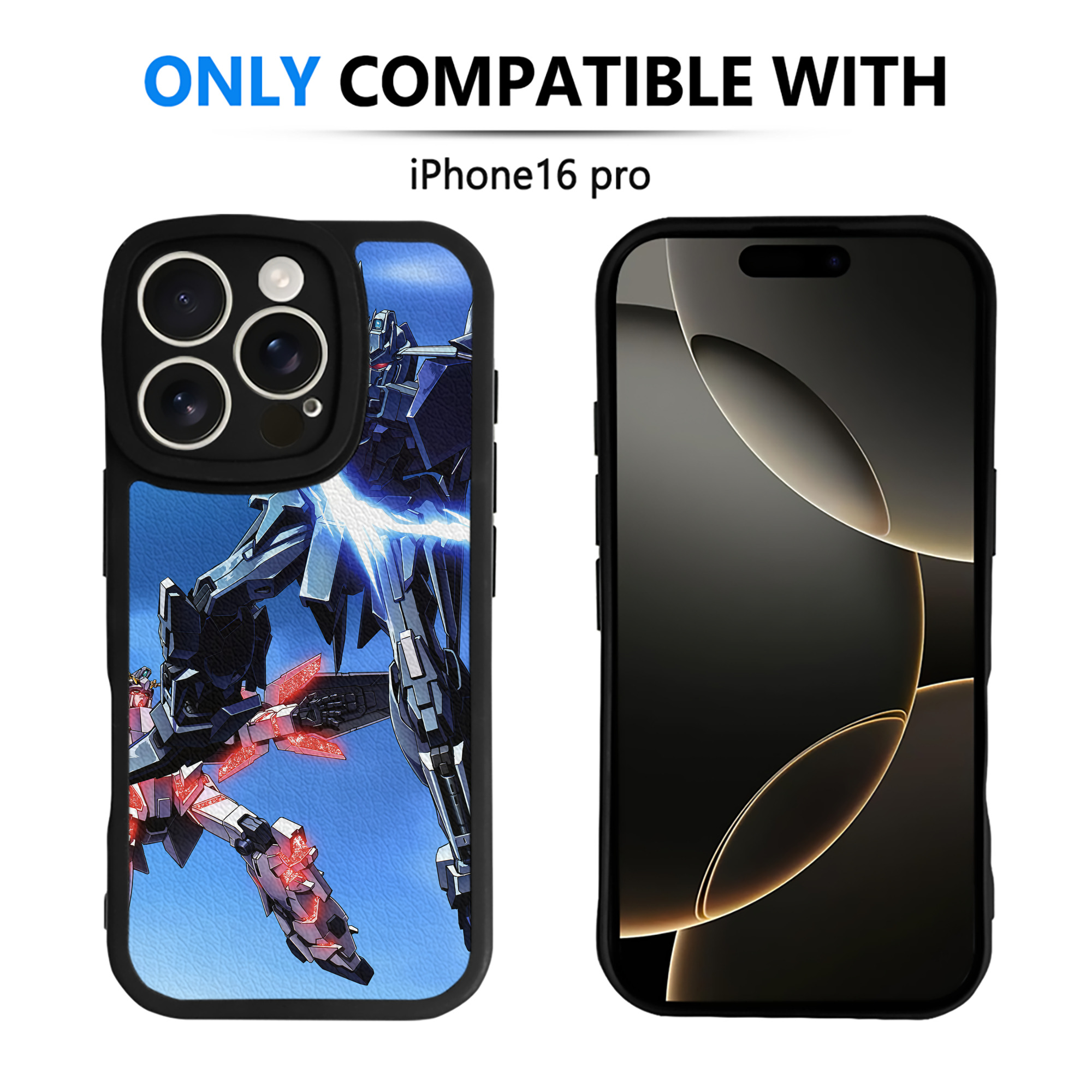 （画像用） 機動戦士ガンダム Mobile Suit Gundam 【iPhone 16シリーズ対応】シリコンスマホケース（レザー調） 材質：シリコン